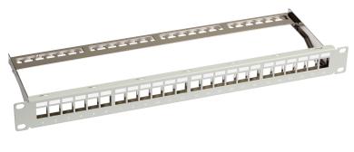 Patchpanel 24-Port, 1HEgrau RAL7035 