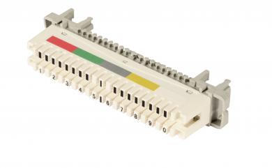LSA-Trennleiste 2/10zu 10DA für Rundstangenmontage 