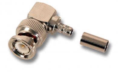 BNC Crimplötsteckerabgewinkelt RG58 50 Ohm 