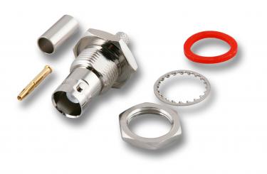 CrimpEinbaubuchse RG58 50 Ohmohne Masseisolation 