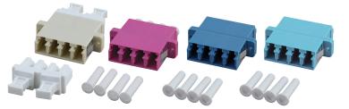 Kupplung LC 4-fach Singlemode Kunststoff blau 