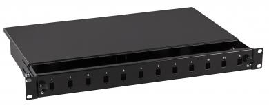 Spleißbox 12SC(D)-Front, festRAL9005, 1HE 