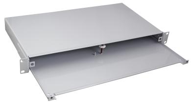 2HE 19" Spleißbox ausziehbar ohne Frontplatte 