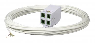 FTTH Hutschienenadapter,2x SC/APC Kupplung, Laser-schutz integriert,50m Drop Cable vorkonfektioniert 