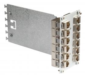 Moduleinschub unbestückt 3HE/14TE  für 12 x SC Duplex 