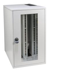 19" Wandgehäuse 5HE vertikal,1-teilig, RAL7035 