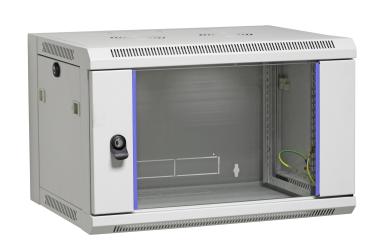 19" Wandgehäuse 12HE, Tiefe 600 mm,Flat Pack, RAL7035 * ZERLEGTE LIEFERUNG * 