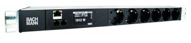 19" 1HE PDU Monitored BN2000 6 x CEE 7/7,Zuleitung 2 m H05VV-F 3G 1,5 mm² CEE 7/7-Winkelst. 