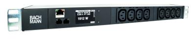 19" 1HE PDU Monitored BN2000 8 x C13,Zuleitung 2 m H05VV-F 3G 1,5 mm² CEE 7/7-Winkelst. 