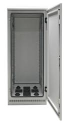 19" Netzwerkschrank 42HE 800x1000, IP55,mit vormontiertem Sockel, RAL7035 