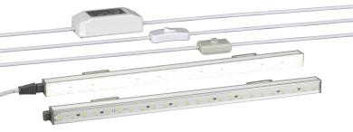 Set aus LED Leuchte 698026.24 + Anschlussset 230 VInkl. Sensor, Schalter, Zuleitung 2,5 m weiß 