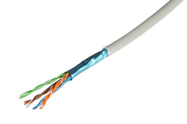Patchkabel Cat5e F/UTP 300MHz4x2xAWG26, FRNC-B rot 100m 