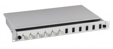 Spleißbox ausziehbar LC, 48 Pigtails / 24 Kupplungen, OM5 