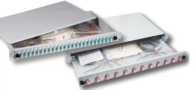 Spleißbox LC 50/125µ a.24 Pigtails / 12 Kuppl. 