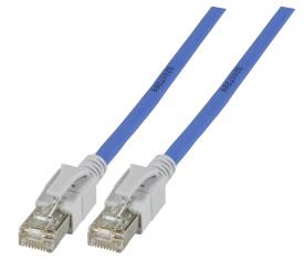 RJ45 Patchkabel S/FTP, Cat.6A, VC LED, 2m, blau 
