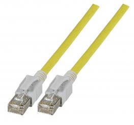 RJ45 Patchkabel S/FTP, Cat.6A, VC LED, 0,5m, gelb 