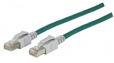 RJ45 Patchkabel S/FTP, Cat.6A, VC LED, 1,5m, grün 