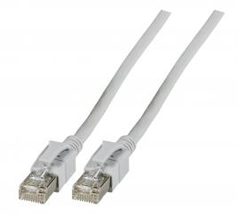 RJ45 Patchkabel S/FTP, Cat.6A, VC LED, 4m, grau 