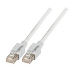 RJ45 Patchkabel S/FTP, Cat.6A, VC LED, 2m, weiß 