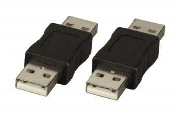USB-Adapter 2.0Stecker A - Stecker A, beige 