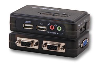 4-Port KVM Switch USB-Audioincl. Kabelset 