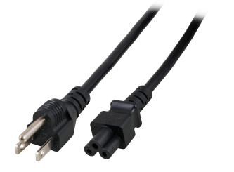 Netzleitung Japan B-C5 180°,schwarz, 1.8 m, VCTF 3G 0.75mm² 