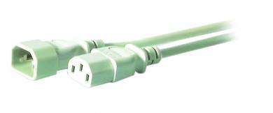 Kaltgeräteverlängerung C13-C14St-Bu, grau, 1.8 m, 3x0.75 mm² 