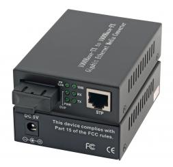 Media Converter RJ45-STP/SC850nm/550m, Gigabit SX, MM 