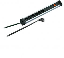 6-fach Tischsteckdosenleistemit ÜSS 2,00 m Zuleitung 