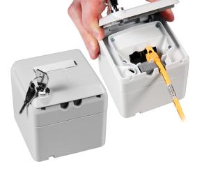 KDO-Gehäuse (AP), IP44, für Datendosenmit Beschriftungsfeld 