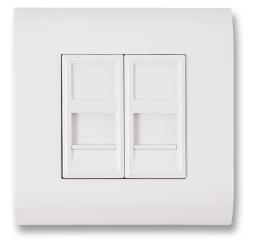 Abdeckrahmen 80x80mmmit 2x Aufnahme, PL, F, TR 