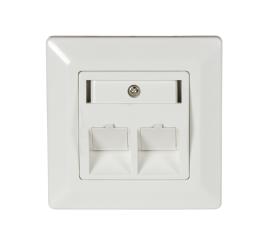 Rahmenset 2-fach,RAL9010, für alle EFB RJ45 Keystones 