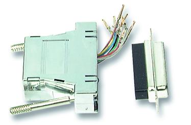 Modular-Adapter DB25Stecker/RJ45, metallisiertes Gehäuse 