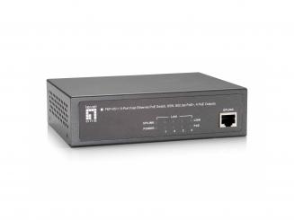5-Port Fast Ethernet PoE Switch, 65W, 802.3at PoE+4 PoE Outputs 
