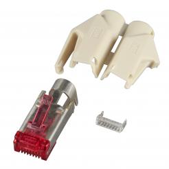 RJ45-Hirose Stecker TM21 beige, 1 St., 3 Elemente, Cat.6 