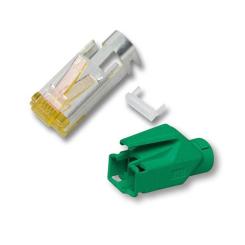 RJ45-Hirose Stecker TM31 grün,100 Stk, 3 Elemente, Cat.6A 