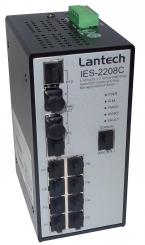 Managed Industrial Switch 8 10/100TX + 210/100/1000T Dual Speed SFP, -20°C ~ +60°C 
