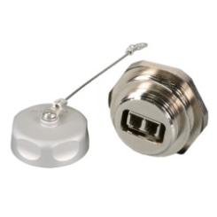 LC Duplex IP67 DurchführungskupplungMetallausführung Keramikhülse 