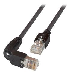RJ45 Patchkabel S/UTP, Cat.5e, 1x TM1190° / TM11, 3m, schwarz 