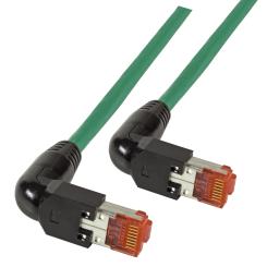 RJ45 Patchkabel S/FTP, Cat.6A, 2x TM2190°, UC900, 2m, grün 