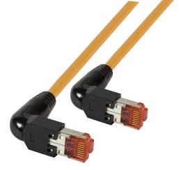 RJ45 Patchkabel S/FTP, Cat.6A, 2x TM2190°, UC900, 7,5m, orange 
