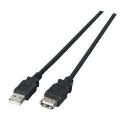 USB 2.0 LSZH A-ASt-Bu. 3m schwarz 