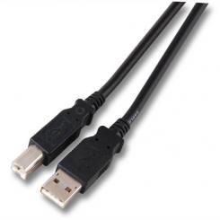 USB2.0 Anschlusskabel A-B, St.-St.,3,0m, grau, Classic 