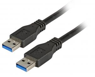 USB3.0 Anschlusskabel A-A, St.-St.,1,8m, schwarz, Classic 