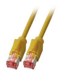 RJ45 Patchkabel S/FTP, Cat.6A, TM21,Leoni-Kerpen F6-90 S/F, 5,0m, gelb 