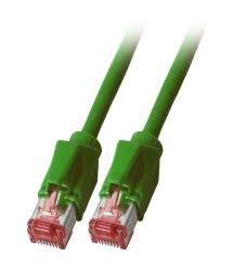 RJ45 Patchkabel S/FTP, Cat.6A, TM21,Leoni-Kerpen F6-90 S/F, 7,5m, grün 