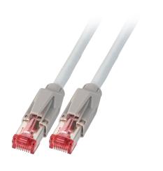 RJ45 Patchkabel S/FTP, Cat.6A, TM21,Leoni-Kerpen F6-90 S/F, 1,0m, grau 