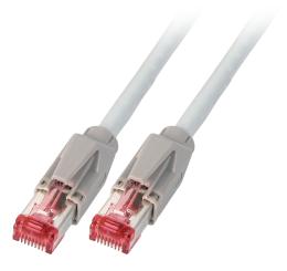 RJ45 Patchkabel S/FTP, Cat.6A, TM21,Dätwyler 7702, 5m, grau 