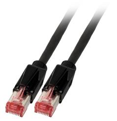 RJ45 Patchkabel S/FTP, Cat.6A, TM21,Dätwyler 7702, 25m, schwarz 