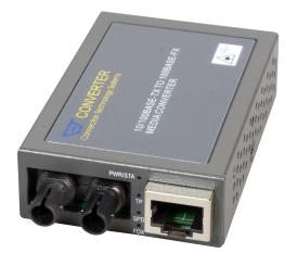 Compact Media Konverter RJ45-ST2km, MM, Fast Ethernet 